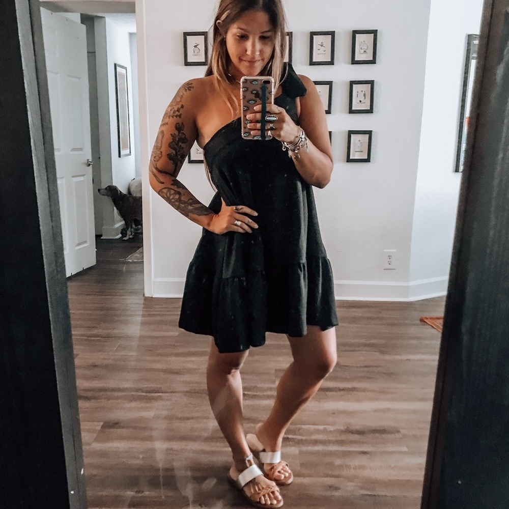 Free People Avery one shoulder mini dress